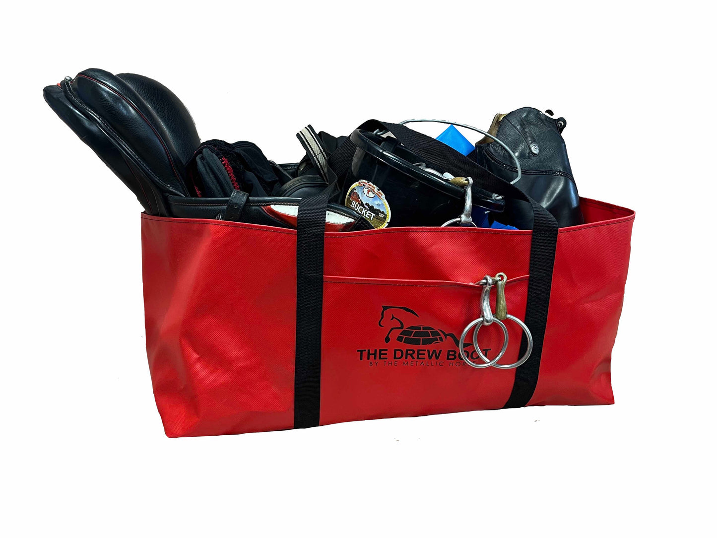 Equestrian saddle bag for horse supplies