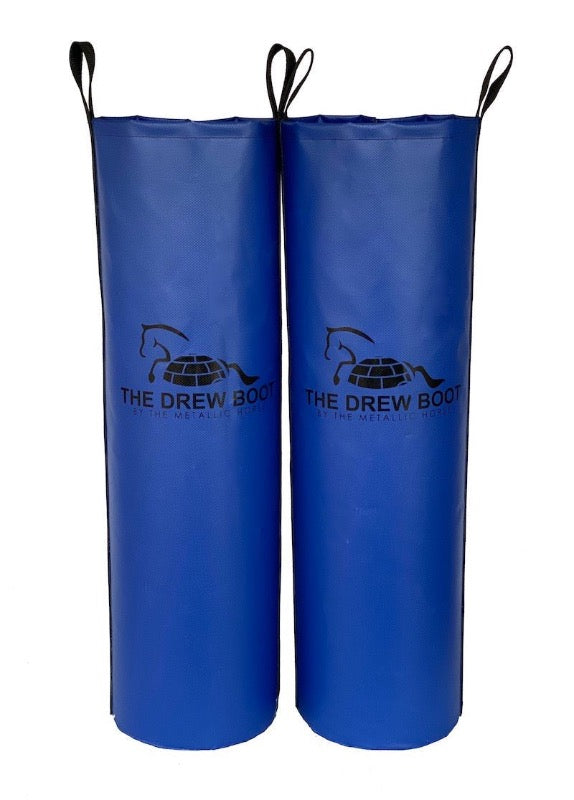 Cold therapy boots for horses to enhance horse recovery after show jumping and racing.