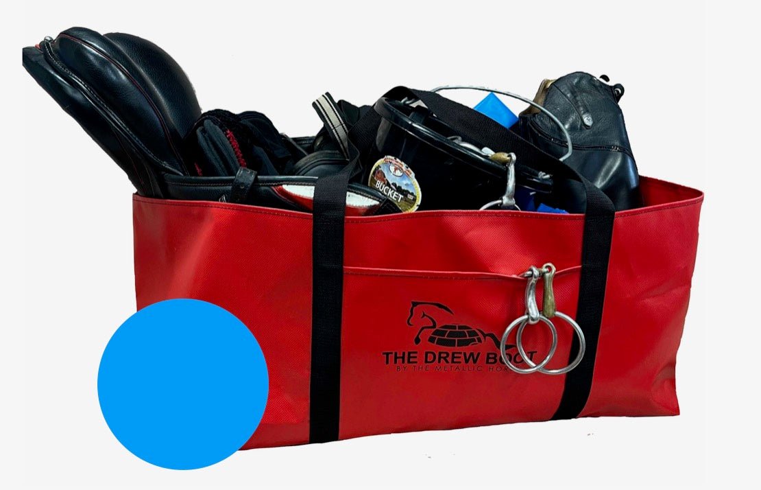 The Drew arena tote bag to carry horse ice boots and horse supplies.