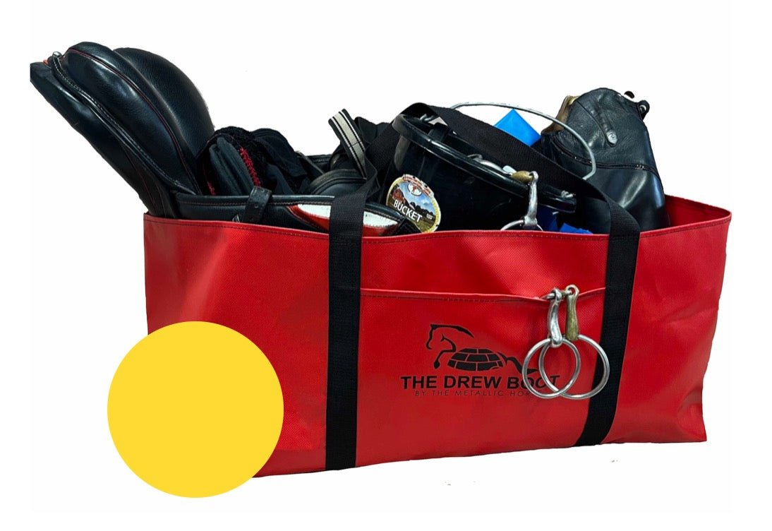 The Drew arena tote bag for horse ice boots and horse supplies.