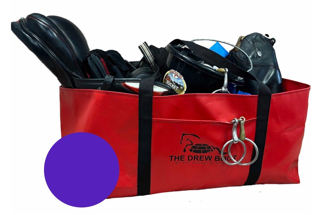 The Drew arena tote bag for horses to carry horse ice boots and horse supplies.